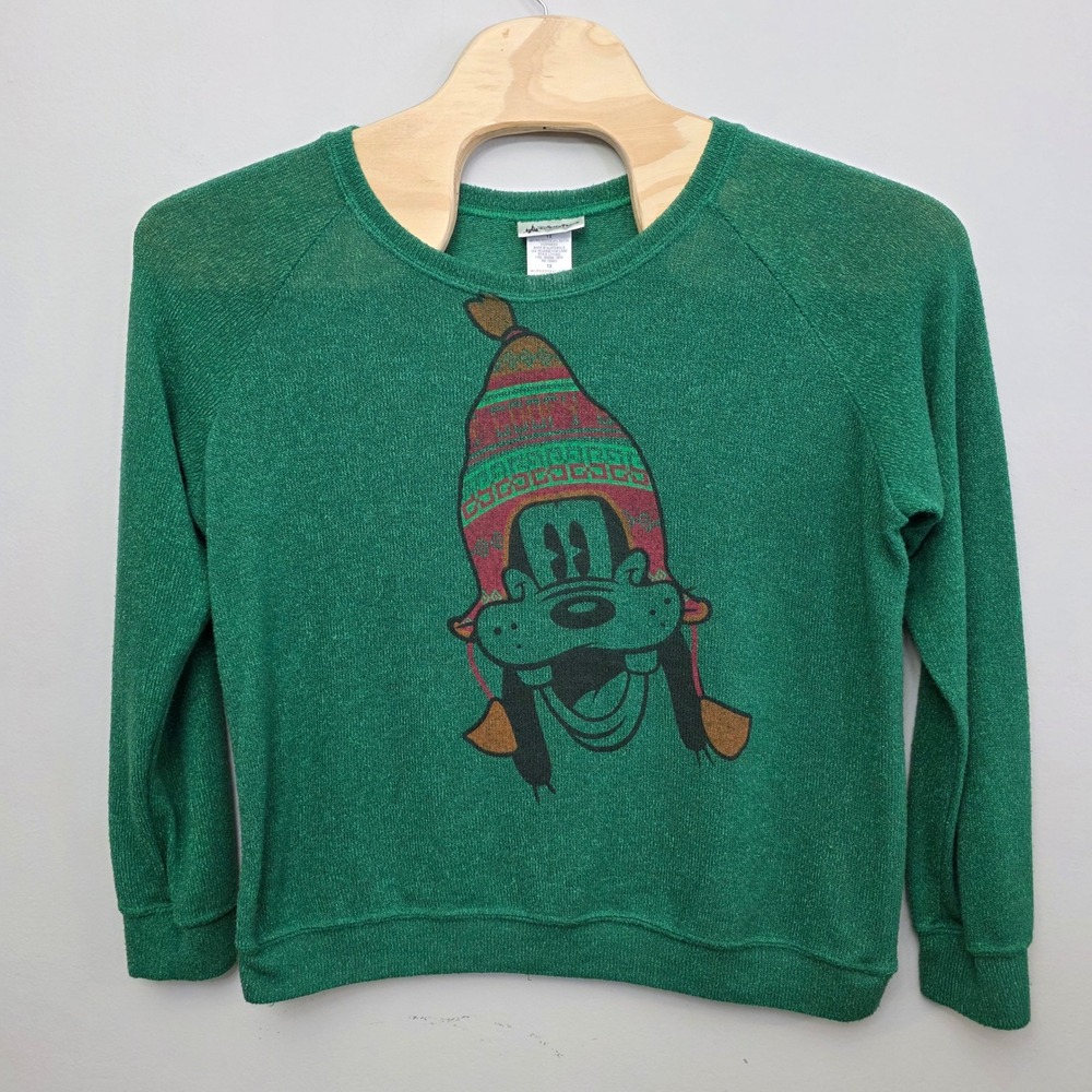 Disney Parks Mens Womens Goofy Christmas Green Sweater Size 1X Winter Christmas